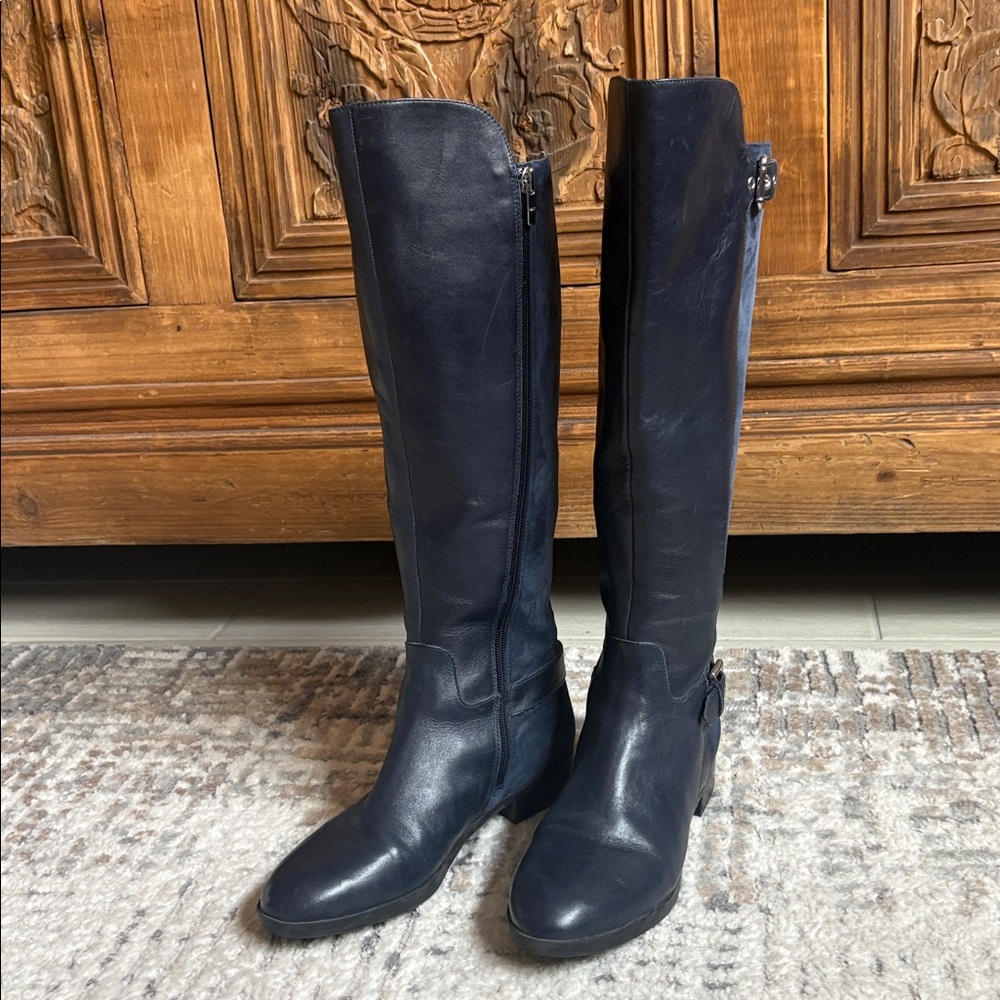 Blue Marc Jacobs Leather and Suede Boots